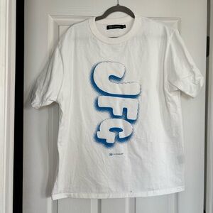 Joe Fresh Goods White Tee with Blue 'JFG' Graphic